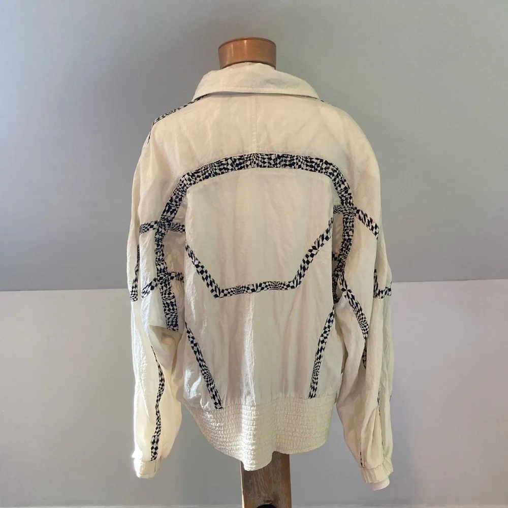 Vintage 90’s Windbreaker White & Black Checkered